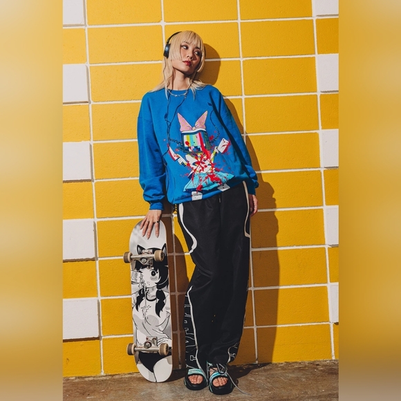 Omocat TVGIRL Sweatshirt Size Large  - FLAWED - AS IS - Picture 1 of 16